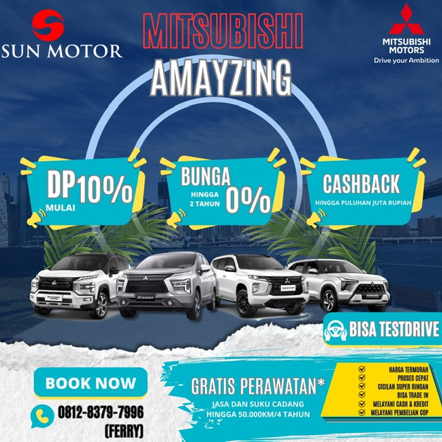 Promo Mitsubishi Kalimalang | Dp 10% | Bunga 0% | Casback | Voucher Nano Ceramic Coating