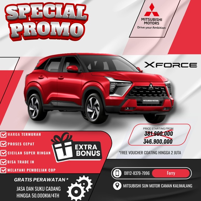 Mitsubishi Xforce dan Kalimalang Tawarkan Discon Besar dan Gratis Nano Ceramic Coating